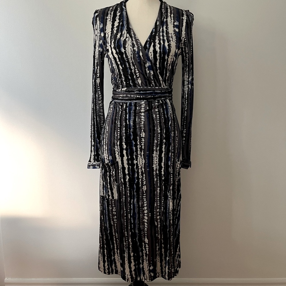 Pink Tartan Silk Wrap Dress